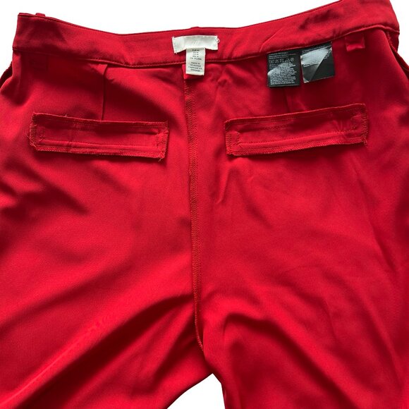 Women's Wide Leg Pants Red Size 14 from H&M. High Waisted - Picture 7 of 13